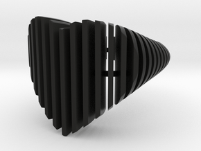 HeartSlicedRing in Black Smooth Versatile Plastic: 6.5 / 52.75
