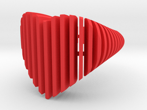HeartSlicedRing in Red Smooth Versatile Plastic: 6.5 / 52.75