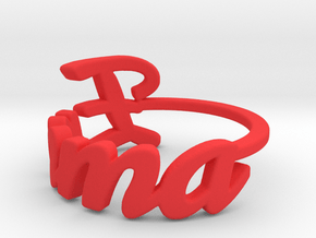 Emma Ring in Red Smooth Versatile Plastic