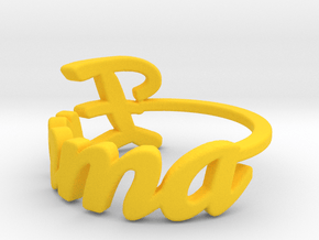 Emma Ring in Yellow Smooth Versatile Plastic