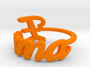 Emma Ring in Orange Smooth Versatile Plastic