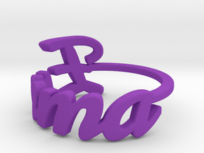 Emma Ring in Purple Smooth Versatile Plastic