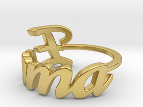 Emma Ring in Polished Brass