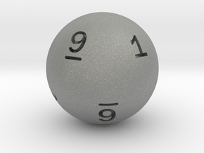 Sphere D10 (ones, alternate) in Gray PA12: Small