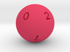 Sphere D10 (ones) in Pink Smooth Versatile Plastic: Small
