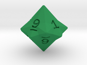 Star Cut D10 (ones, alternate) in Green Smooth Versatile Plastic: Small