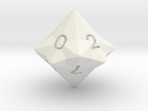 Star Cut D10 (ones) in White Natural Versatile Plastic: Small