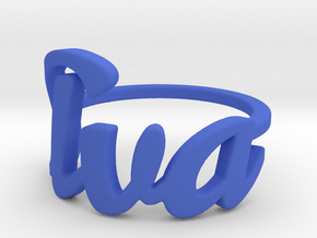 Ava Ring in Blue Smooth Versatile Plastic