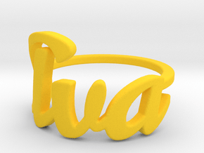 Ava Ring in Yellow Smooth Versatile Plastic