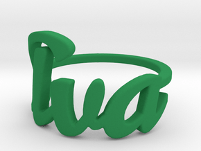 Ava Ring in Green Smooth Versatile Plastic