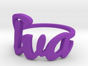Ava Ring in Purple Smooth Versatile Plastic