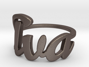 Ava Ring in Polished Bronzed-Silver Steel