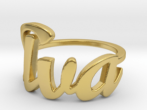 Ava Ring in Polished Brass