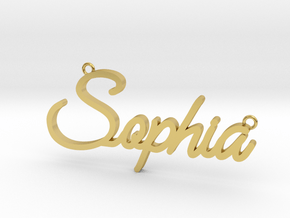 Sophia Pendant in Polished Brass