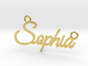 Sophia Pendant Large in Polished Brass