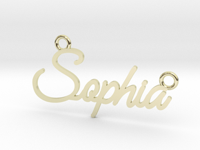 Sophia Pendant Large in 14k Gold Plated Brass