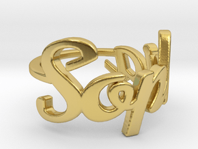Sophia Ring in Polished Brass