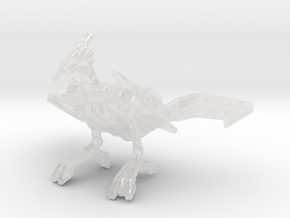 Cyber Vulture miniature model scifi games dnd rpg in Clear Ultra Fine Detail Plastic