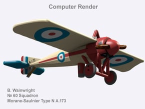 BM Wainwright Morane-Saulnier Type N (full color) in Natural Full Color Nylon 12 (MJF)