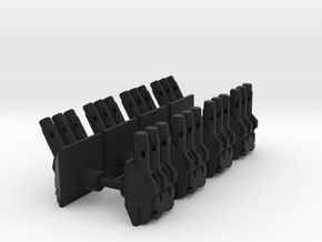 TF Nemesis Turret Set Type 1 in Black Smooth Versatile Plastic