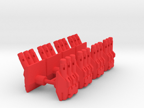 TF Nemesis Turret Set Type 1 in Red Smooth Versatile Plastic