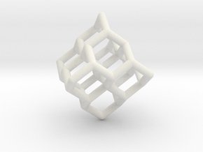 Diamond structure (small) in White Natural Versatile Plastic