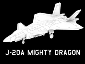 J-20A Mighty Dragon (Loaded) in White Natural Versatile Plastic: 1:220 - Z