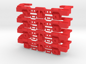 Lego Train Motor Sides 4x in Red Processed Versatile Plastic
