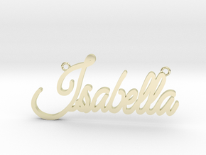 Isabella Name Pendant in 14k Gold Plated Brass