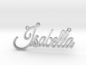 Isabella Name Pendant in Polished Silver