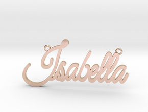 Isabella Name Pendant in 9K Rose Gold 