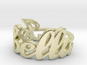 Isabella Name Ring in 14k Gold Plated Brass