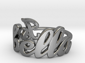 Isabella Name Ring in Polished Silver