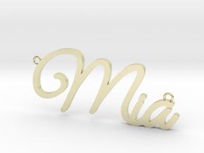 Mia Name Pendant in 14k Gold Plated Brass