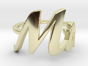Mia Name Ring in 14k Gold Plated Brass