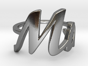 Mia Name Ring in Polished Silver