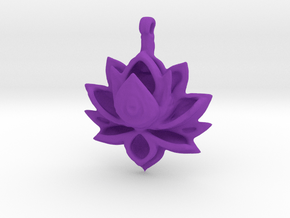 Lilic Pendant  in Purple Processed Versatile Plastic: Medium