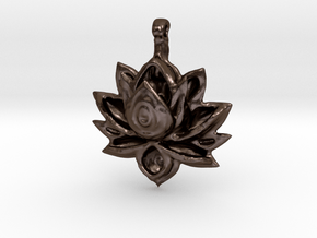 Lilic Pendant  in Polished Bronze Steel: Medium