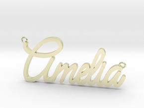 Amelia Name Pendant in 14K Yellow Gold