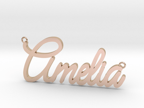 Amelia Name Pendant in 9K Rose Gold 