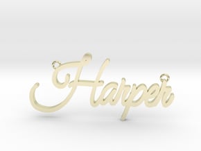 Harper Name Pendant in 14k Gold Plated Brass