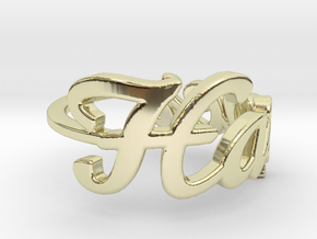 Harper Name Ring in 14k Gold Plated Brass