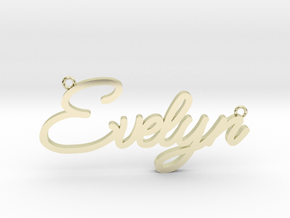 Evelyn Name Pendant in 14k Gold Plated Brass