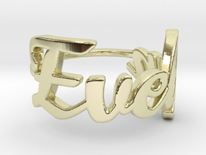 Evelyn Name Ring in 14k Gold Plated Brass