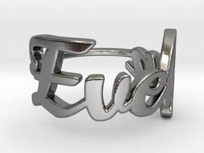 Evelyn Name Ring in Polished Silver