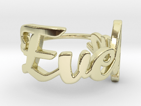 Evelyn Name Ring in 14K Yellow Gold