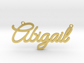 Abigail Name Pendant in Polished Brass