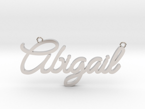 Abigail Name Pendant in Rhodium Plated Brass