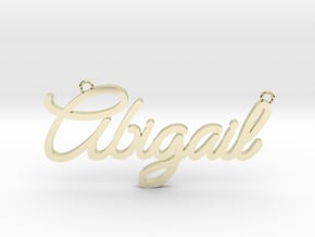 Abigail Name Pendant in 14k Gold Plated Brass