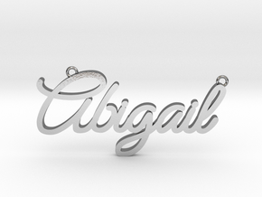 Abigail Name Pendant in Polished Silver